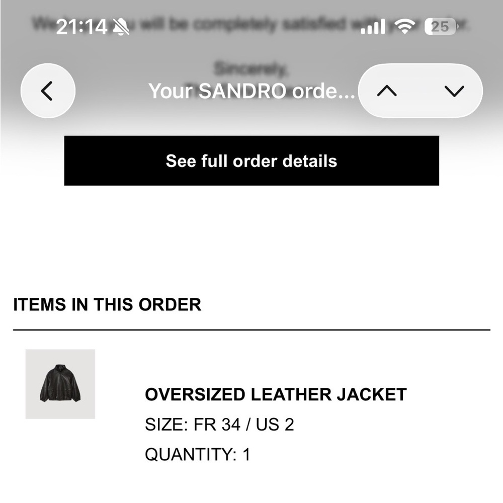 Sandro oversized leather jacket - image 5